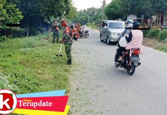 Personel Koramil 11/KP  Bersih-bersih