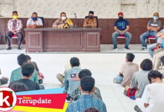 Puluhan Remaja Pelaku Tawuran saat diamankan dan dilakukan pembinaan