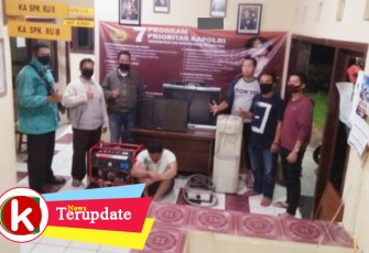 Tersangka dan Barang Bukti saat diamankan
