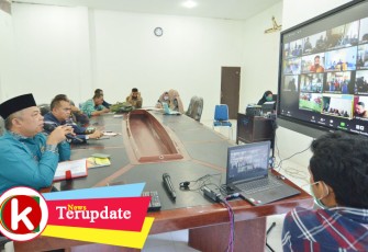 Melalui Vidcon via Zoom Pemerintah Kabupaten (Pemkab) Batu Bara melakukan Sosialisasi PMK No. 28 Tahun 2020
