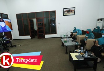 TP PKK Sumatera Utara Dengan TP PKK Kabupaten/Kota se-Sumut Lakukan VidCon Guna Berantas Covid-19