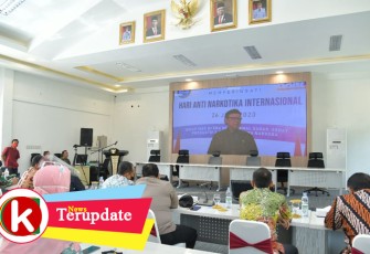 Bupati dan Kepala BNNK Batu Bara Ikuti Melalui Vidcon