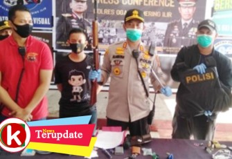 Kapolres OKI AKBP Alamsyah Pelupessy saat press release
