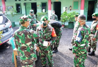 Dandim Brebes Tekankan Protokol Kesehatan Covid-19 Saat Babinsa Bermasyarakat