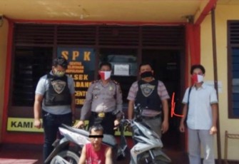 Tersangka dan Barang Bukti saat diamankan