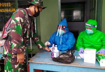 Calon Anggota Satgas TMMD Lakukan Rapid Test