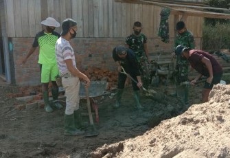 Dengarkan Keluhan Guru, TMMD Wiltas 108 Kodim 0911 Nunukan Rehab WC Sekolah