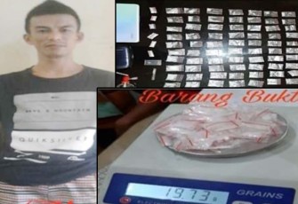 Tersangka dan Barang Bukti saat diamankan