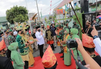 Bupati Rejang Lebong Ahmad Hijazi Menyambut Kedatangan Pangdam II Sriwijaya 