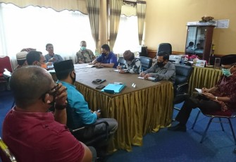 Pihak Pemkab Aceh Singkil saat menggelar rapat koordinasi menghadapi proses belajar mengajar tatap muka disekolah.