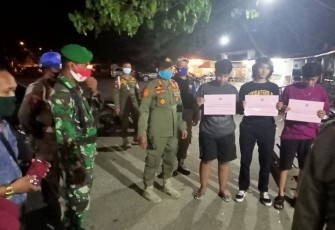 Kodim 1417/Kendari Patroli Pendidiplinan Protokol Kesehatan di Kota Kendari