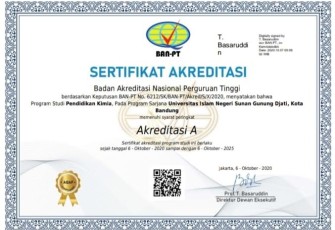 Prodi Pendidikan Kimia UIN Bandung Raih Akreditasi A