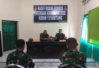 Dandim 1310/Bitung Terima Kunjungan Kerja Tim Wasev Sterdam XIII/Merdeka Bidang Komsos 