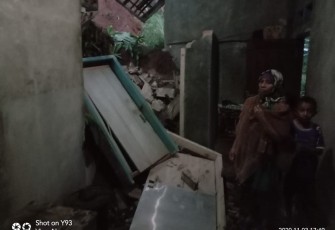 Rumah Warga Desa Sukadana Hancur Tertimbun Tanah