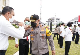 Wakil Kepala Kepolisian Daerah (Wakapolda) Jateng Brigjen Pol Abiyoso Seno Aji di Halaman Mapolda Jeteng, Senin (30/11).