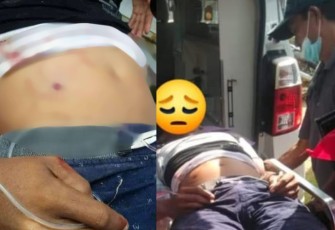 Korban saat dibawa ke RS setempat