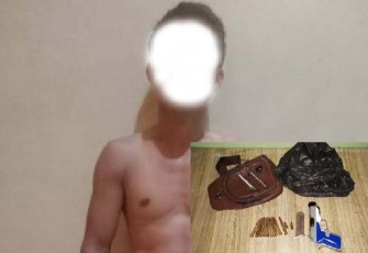 Terduga Oknum Kades dan Barang Bukti Senpi Rakitan 