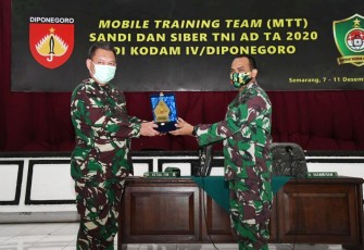 Kodam IV/Diponegoro Gelar Mobile Training Team (MTT) Sandi dan Siber TNI AD Tersebar di Balai Diponegoro