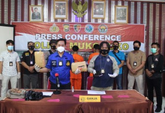 Polres Mukomuko Rilis Keberhasilan Ungkap Kasus Narkoba Jenis Ganja
