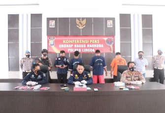 Polres Lingga Lakukan Konferensi Pers