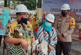 Kapolres Pekalongan AKBP Darno SH SIK Menghadiri Acara Ground Breaking Rehabilitasi Bangunan Pasar Wiradesa