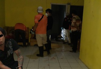 Polres Grobogan saat olah TKP