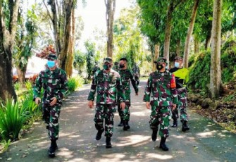 Dandim 1310/Bitung Dampingi Kasdam XIII/Mdk Tinjau Kesiapan Lokasi Karantina Untuk Personel Yonif R 712/WT