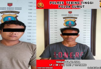 Polsek Tebing Tinggi Tangkap Dua Tersangka Curanmor