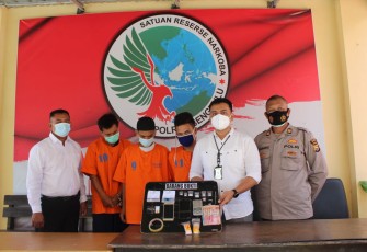 Polres Bengkulu Saat Konferensi Pers Bersama Awak Media