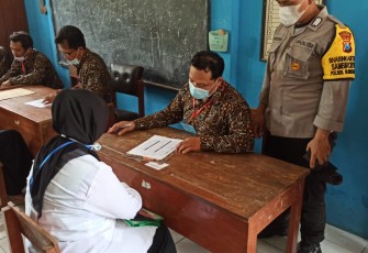 Proses Ujian Perangkat Desa Sambirobyong Kecamatan Sumbergempol Kabupaten Tulungagung 