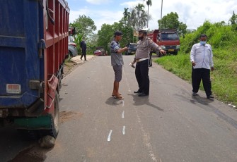 Tabrak Truk Pasir Pelajar Tewas Ditempat