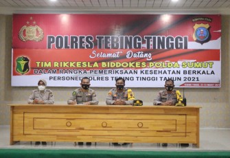 Kapolres Tebing Tinggi  AKBP Agus Sugiyarso SIK Pimpin Langsung Kegiatan Rikkes Berkala