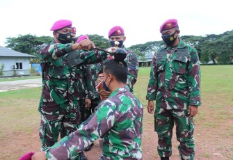 Bataliyon 9 Marinir/Beruang Hitam Gelar Upacara Kenaikan Pangkat 