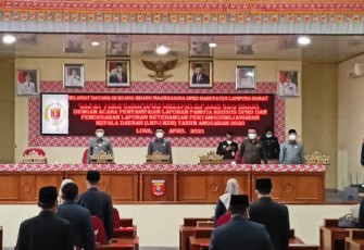 Paripurna DPRD Lambar Laporan Keterangan Pertanggungjawaban Kepala Daerah Tahun Anggaran 2020   
