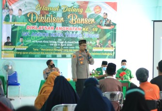 Kapolres Tebing Tinggi Hadiri Diklatsar Banser GP Ansor 