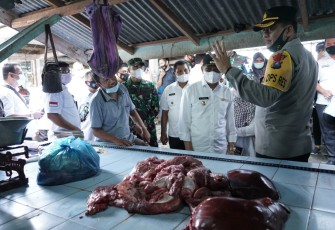 Jelang Hari Raya Idul Fitri 1442 H Forkopimda Kabupaten Asahan Lakukan Sidak Pasar
