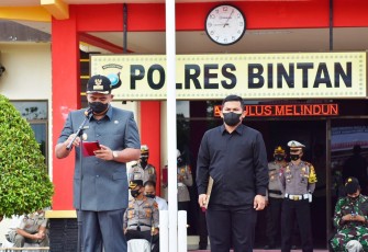 Polres Bintan Apel Gelar pasukan Ketupat Seligi 2021 dan Operasi Yustisi