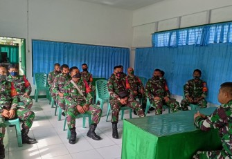 Jam Komandan, Danramil Sampaikan Arahan Dandim 1203/Ktp