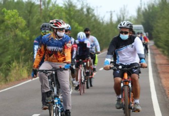 Dimasa Pandemi Dandim 1203 /Ktp Laksanakan Gowes terapkan “Mens Sana In Corpore Sano”