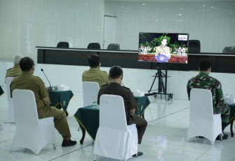 Bupati dan Forkopimda Asahan Ikuti Pengarahan Presiden RI Secara Virtual