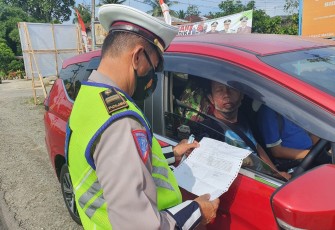Operasi KRYD di Pos Pam Perbatasan Sergai-Simalungun Arahkan 17 Kendaraan Putar Balik