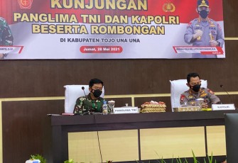 Kunjungan Panglima TNI Marsekal Hadi Tjahjanto dan Kapolri Jenderal Listyo Sigit Prabowo