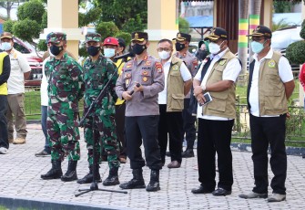 Polres Karimun Bersama TNI Gelar Apel Siaga Percepatan Penanganan Covid-19 dan Percepatan Vaksinasi