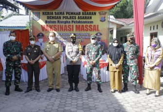 Pemerintah Kabupaten Asahan dan Forkopimda Tinjau Pelaksanaan Vaksinasi Massal