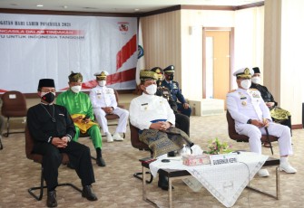 Wadanlantamal IV Ikuti Peringatan Hari Lahir Pancasila Secara Virtual di Batam 
