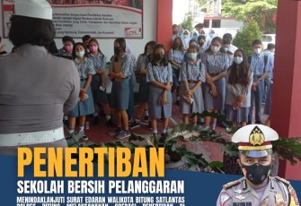 Satlantas Polres Bitung Sosialisasi Surat Edaran Walikota ke Siswa SMAN 1 Bitung