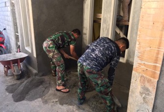 Kekompakan Satgas Untuk Menyelesaiksn Sasaran Fisik di TMMD Tulungrejo