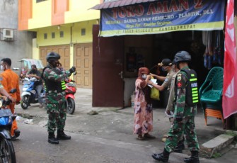 Kodim 0209/LB Perdayakan Posko Sentra Ekonomi Pasar Glugur