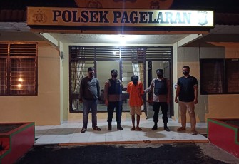 Polsek Pagelaran, Amankan Pemuda Pembobol Counter Hp