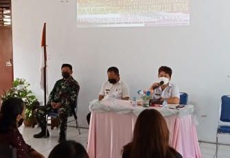 Satgas TMMD ke-111 kodimn1310/Bitung saat gelar sosialisasi